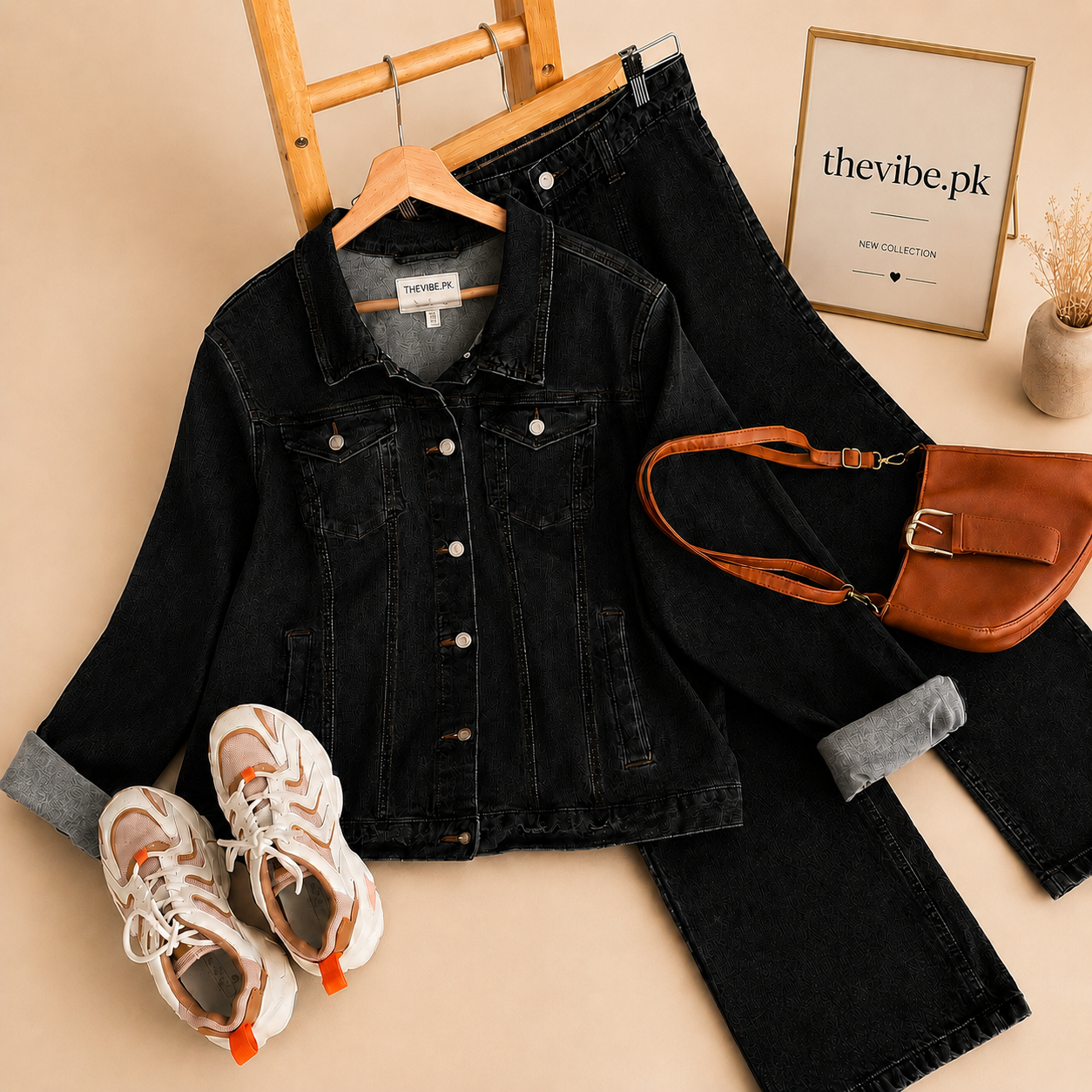 BLACK DENIM TRACKSUIT